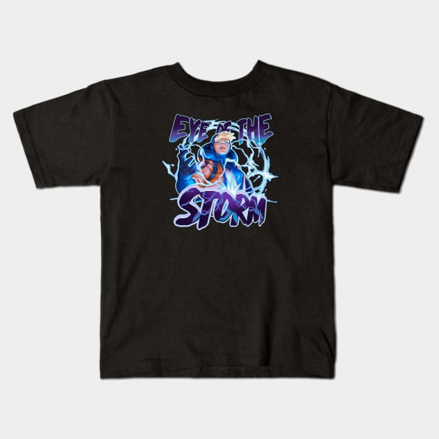 Wattson Eye of the Storm Kids T-Shirt by Paul Draw